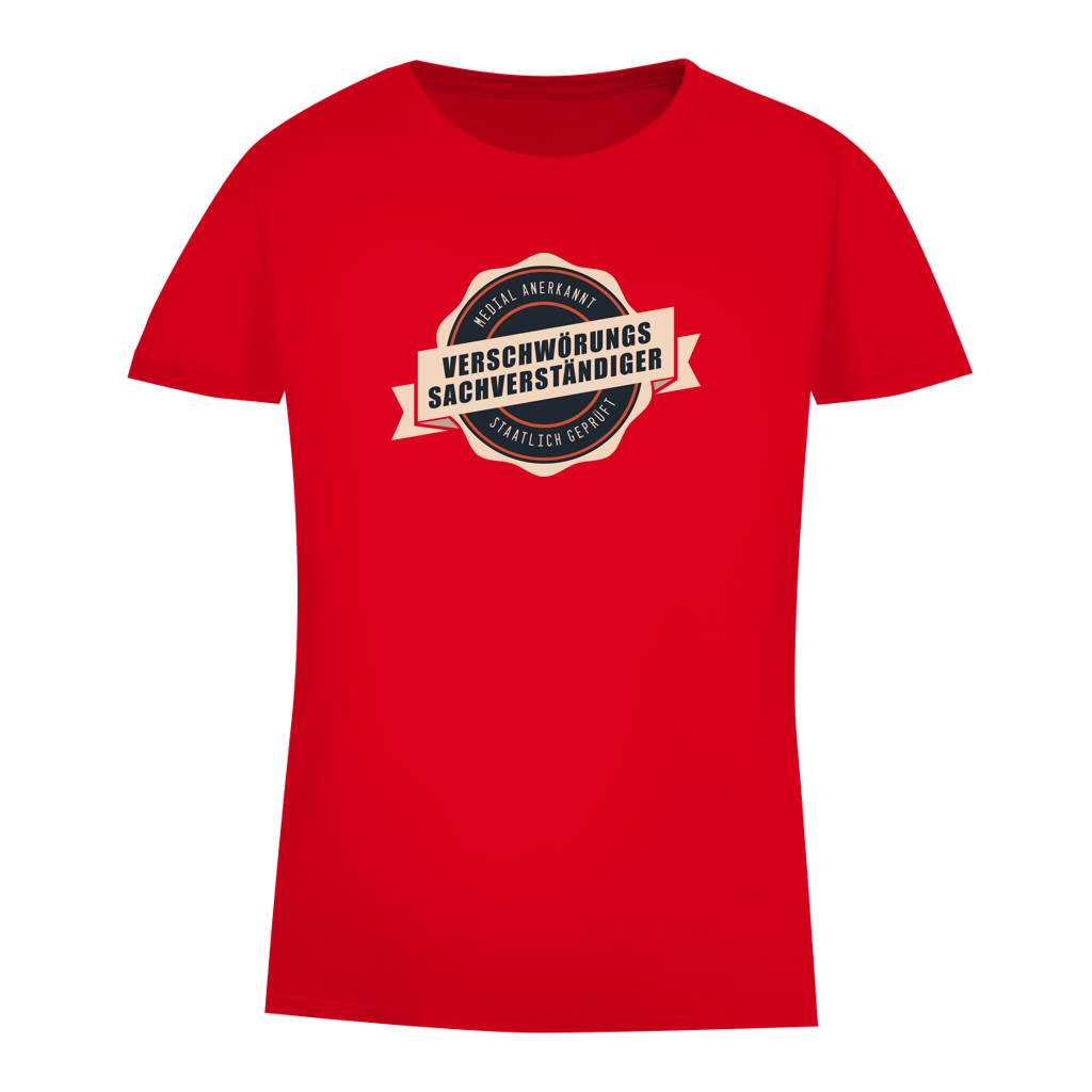 Damen Premium Bio T-Shirt verschwörungssachverständiger