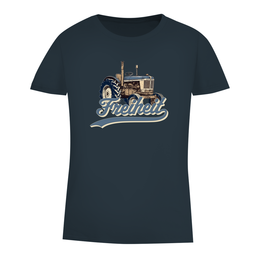 Damen Premium Bio T-Shirt Traktor "Freiheit"