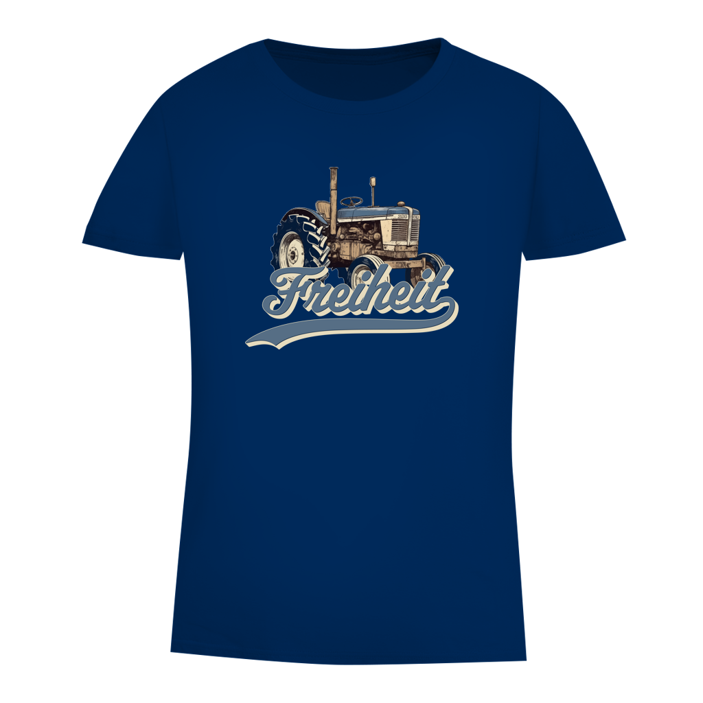 Damen Premium Bio T-Shirt Traktor "Freiheit"