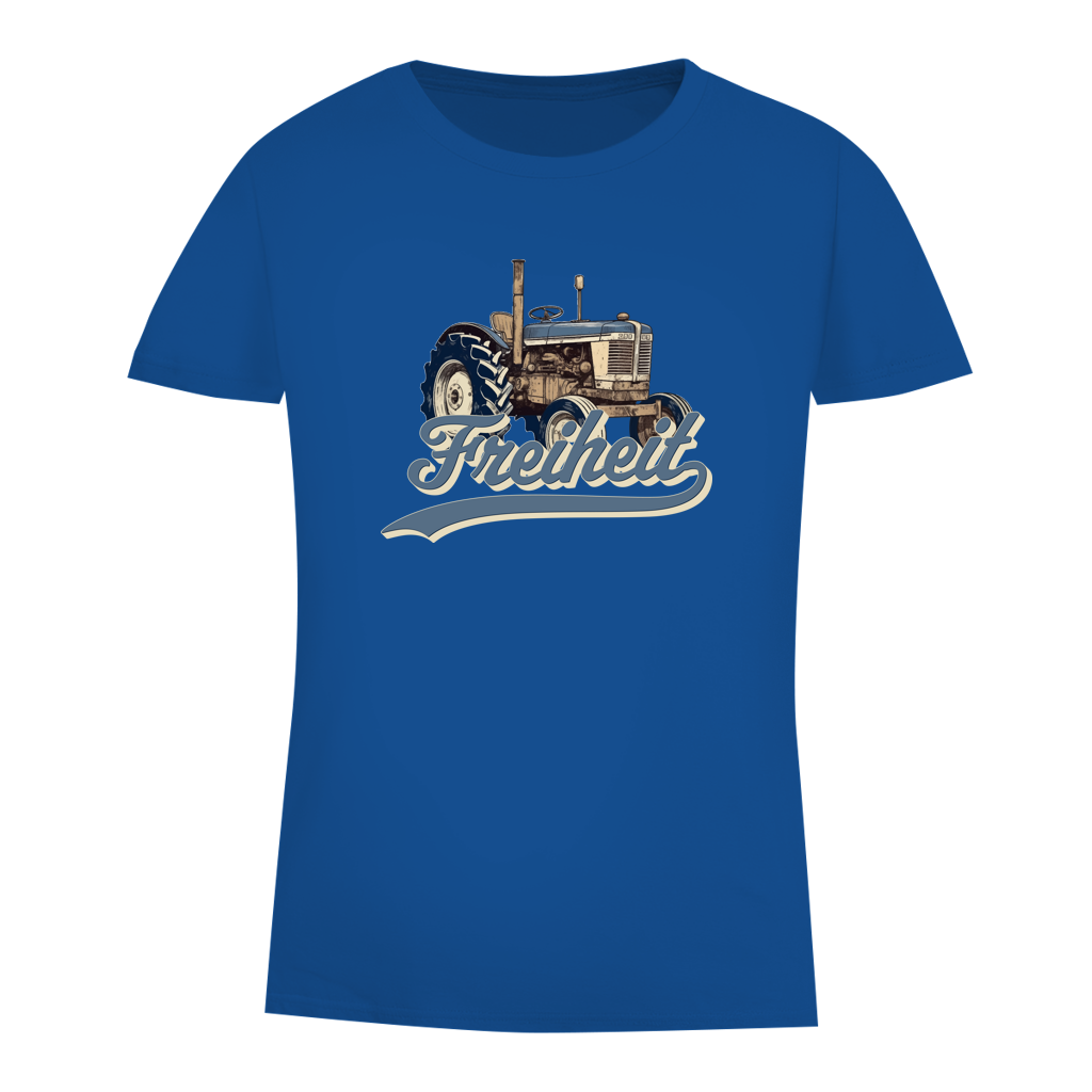 Damen Premium Bio T-Shirt Traktor "Freiheit"