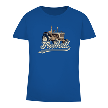 Damen Premium Bio T-Shirt Traktor "Freiheit"