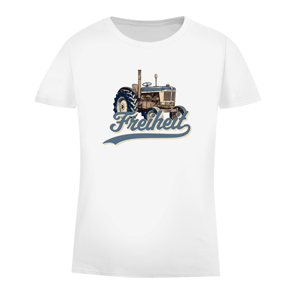 Damen Premium Bio T-Shirt Traktor "Freiheit"