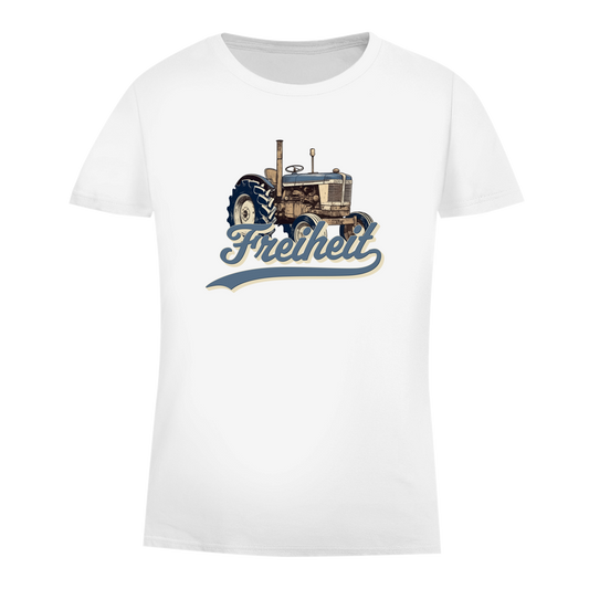Damen Premium Bio T-Shirt Traktor "Freiheit"