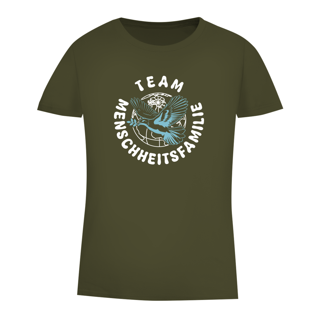 Damen Premium Bio T-Shirt Team Menschheitsfamilie