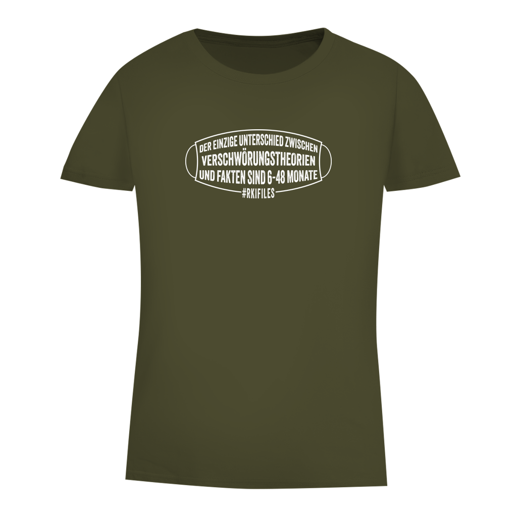 Damen Premium Bio T-Shirt Verschwörungstheorie vs. Fakten