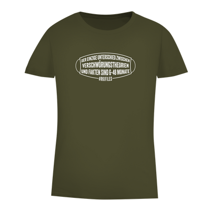 Damen Premium Bio T-Shirt Verschwörungstheorie vs. Fakten