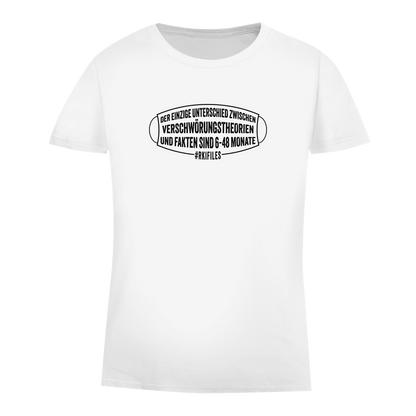 Damen Premium Bio T-Shirt Verschwörungstheorie vs. Fakten