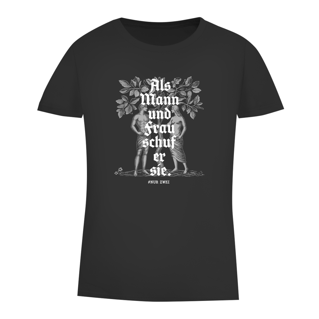 Damen Premium Bio T-Shirt Als Mann und Frau schuf er sie.