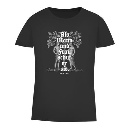 Damen Premium Bio T-Shirt Als Mann und Frau schuf er sie.