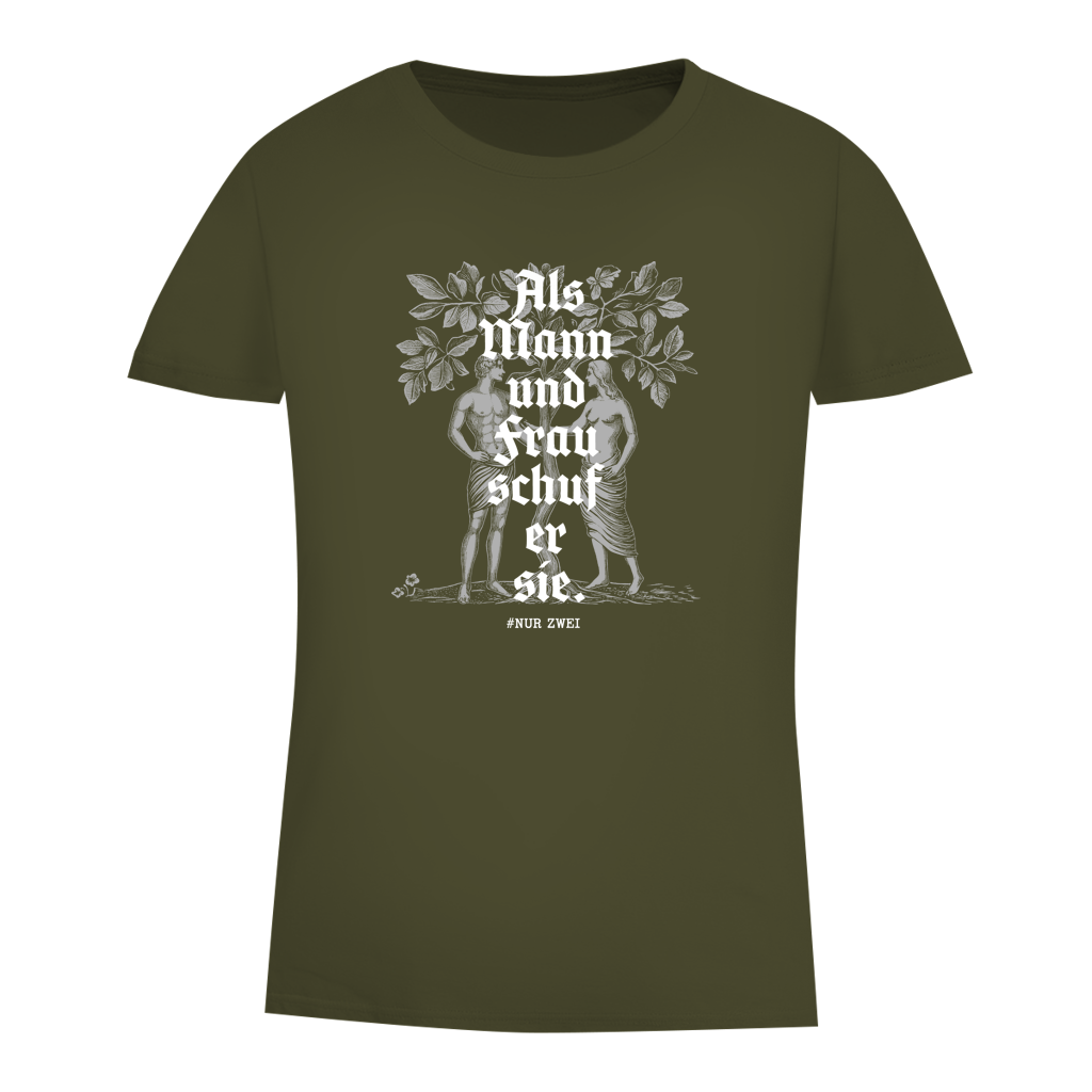 Damen Premium Bio T-Shirt Als Mann und Frau schuf er sie.