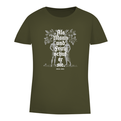 Damen Premium Bio T-Shirt Als Mann und Frau schuf er sie.