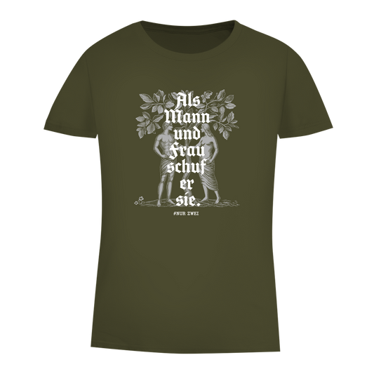 Damen Premium Bio T-Shirt Als Mann und Frau schuf er sie.