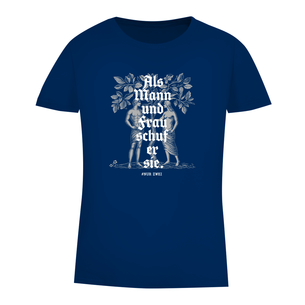 Damen Premium Bio T-Shirt Als Mann und Frau schuf er sie.