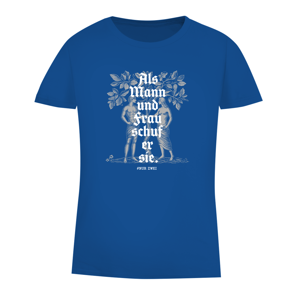 Damen Premium Bio T-Shirt Als Mann und Frau schuf er sie.