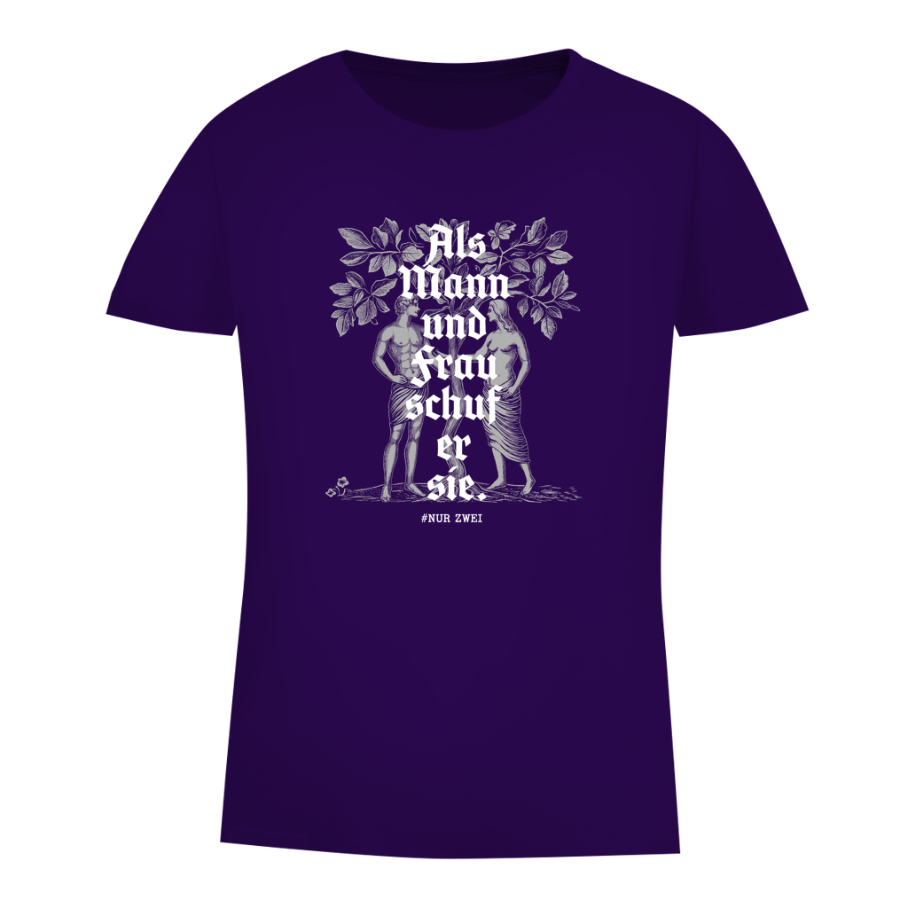 Damen Premium Bio T-Shirt Als Mann und Frau schuf er sie.