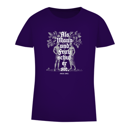 Damen Premium Bio T-Shirt Als Mann und Frau schuf er sie.