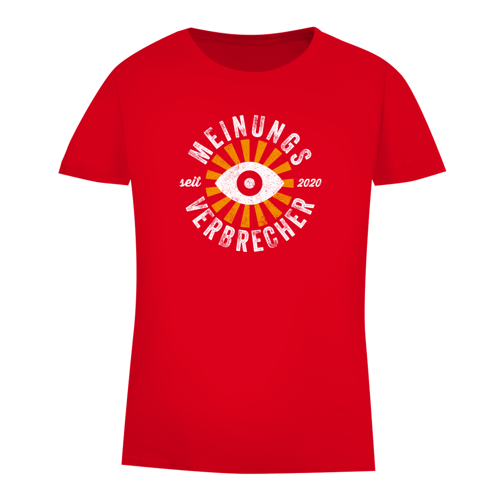 Damen Premium Bio T-Shirt Meinungsverbrecher seit 2020