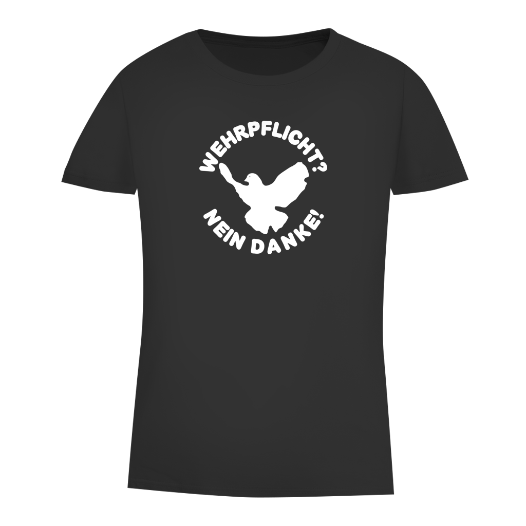 Damen Premium Bio T-Shirt Wehrpflicht? Nein Danke!