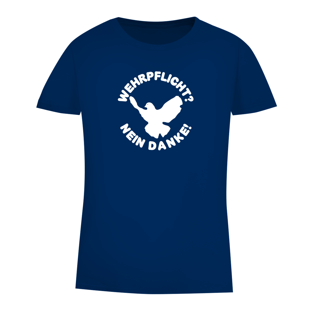 Damen Premium Bio T-Shirt Wehrpflicht? Nein Danke!