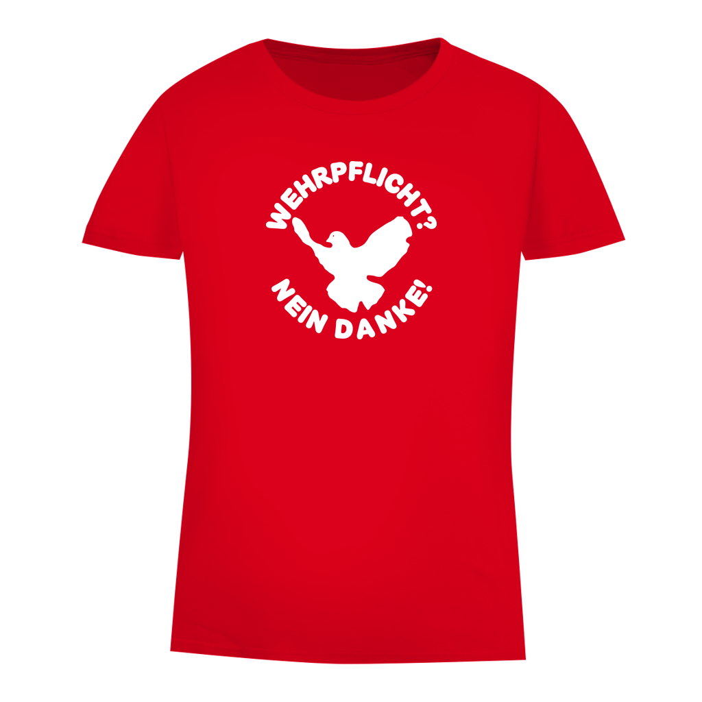 Damen Premium Bio T-Shirt Wehrpflicht? Nein Danke!