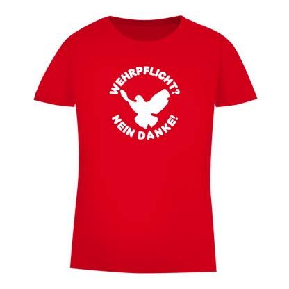 Damen Premium Bio T-Shirt Wehrpflicht? Nein Danke!