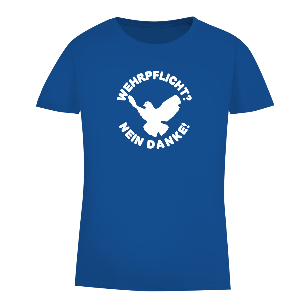 Damen Premium Bio T-Shirt Wehrpflicht? Nein Danke!