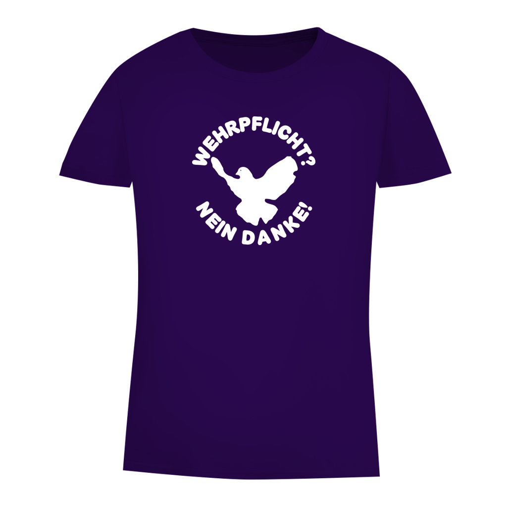 Damen Premium Bio T-Shirt Wehrpflicht? Nein Danke!
