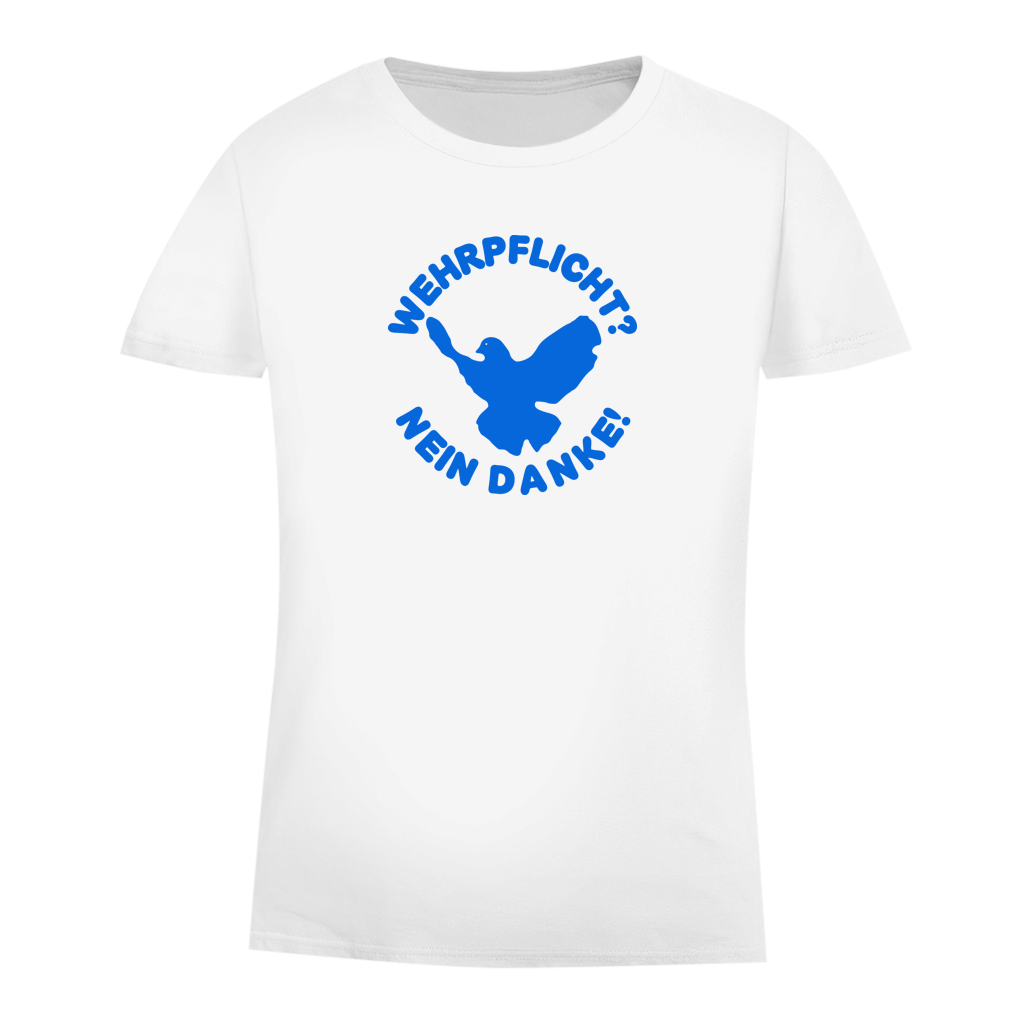 Damen Premium Bio T-Shirt Wehrpflicht? Nein Danke!