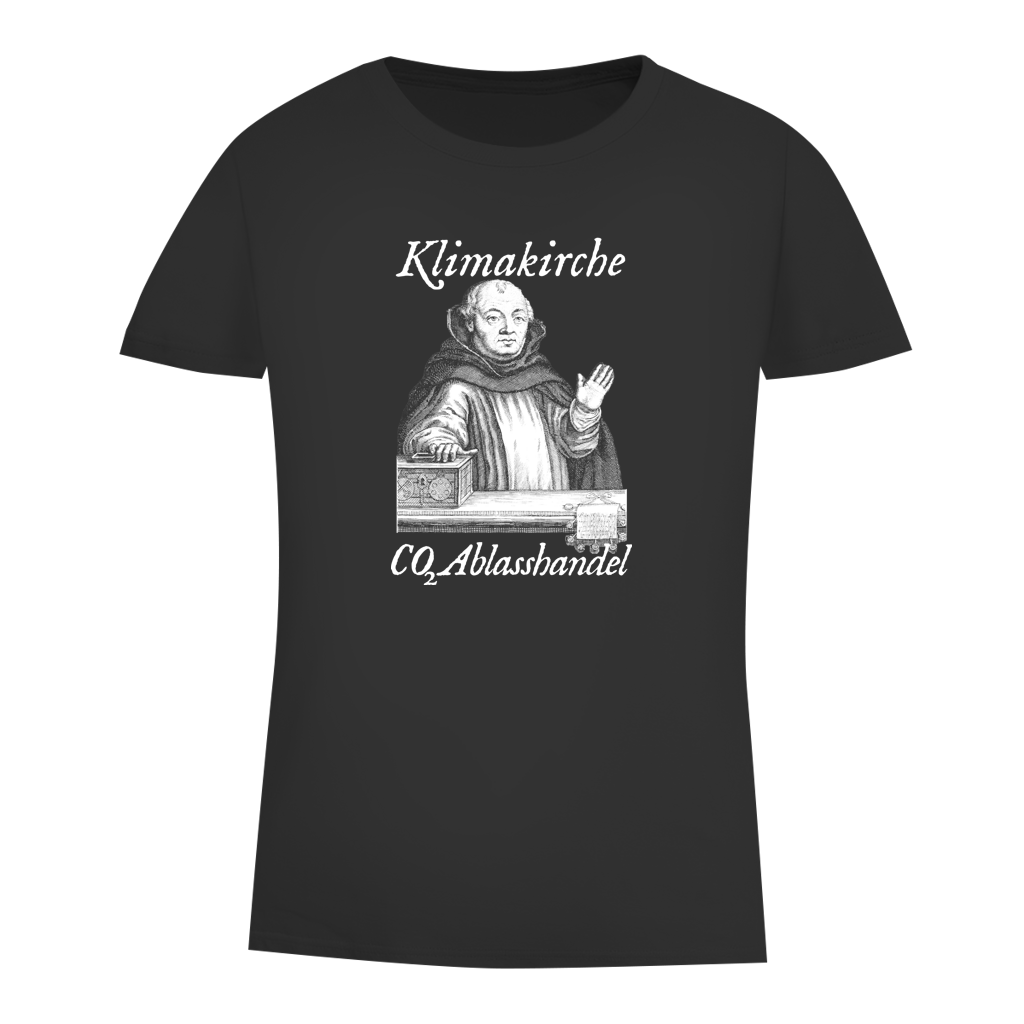 Damen Premium Bio T-Shirt Klimakirche CO2 Ablasshandel