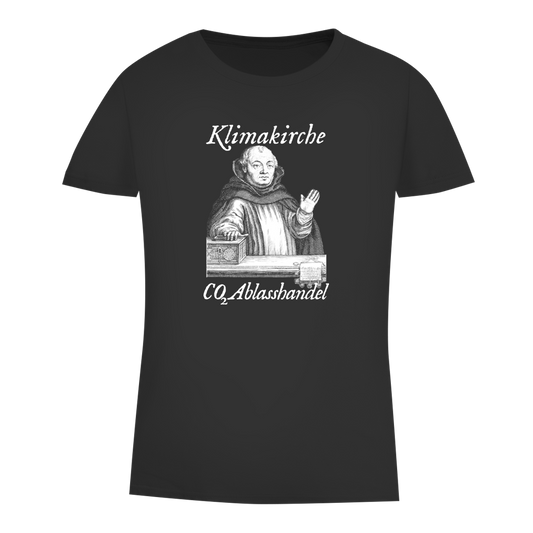 Damen Premium Bio T-Shirt Klimakirche CO2 Ablasshandel