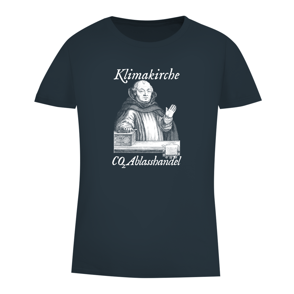Damen Premium Bio T-Shirt Klimakirche CO2 Ablasshandel