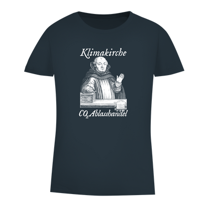 Damen Premium Bio T-Shirt Klimakirche CO2 Ablasshandel