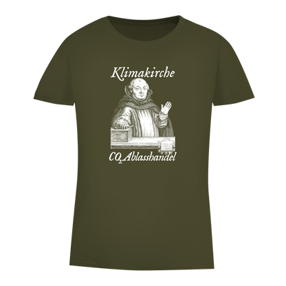 Damen Premium Bio T-Shirt Klimakirche CO2 Ablasshandel