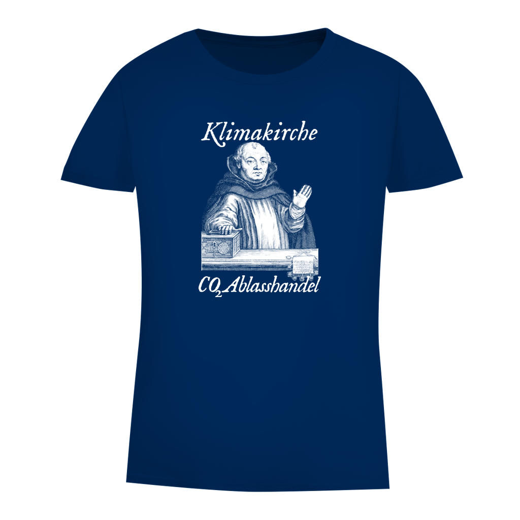Damen Premium Bio T-Shirt Klimakirche CO2 Ablasshandel