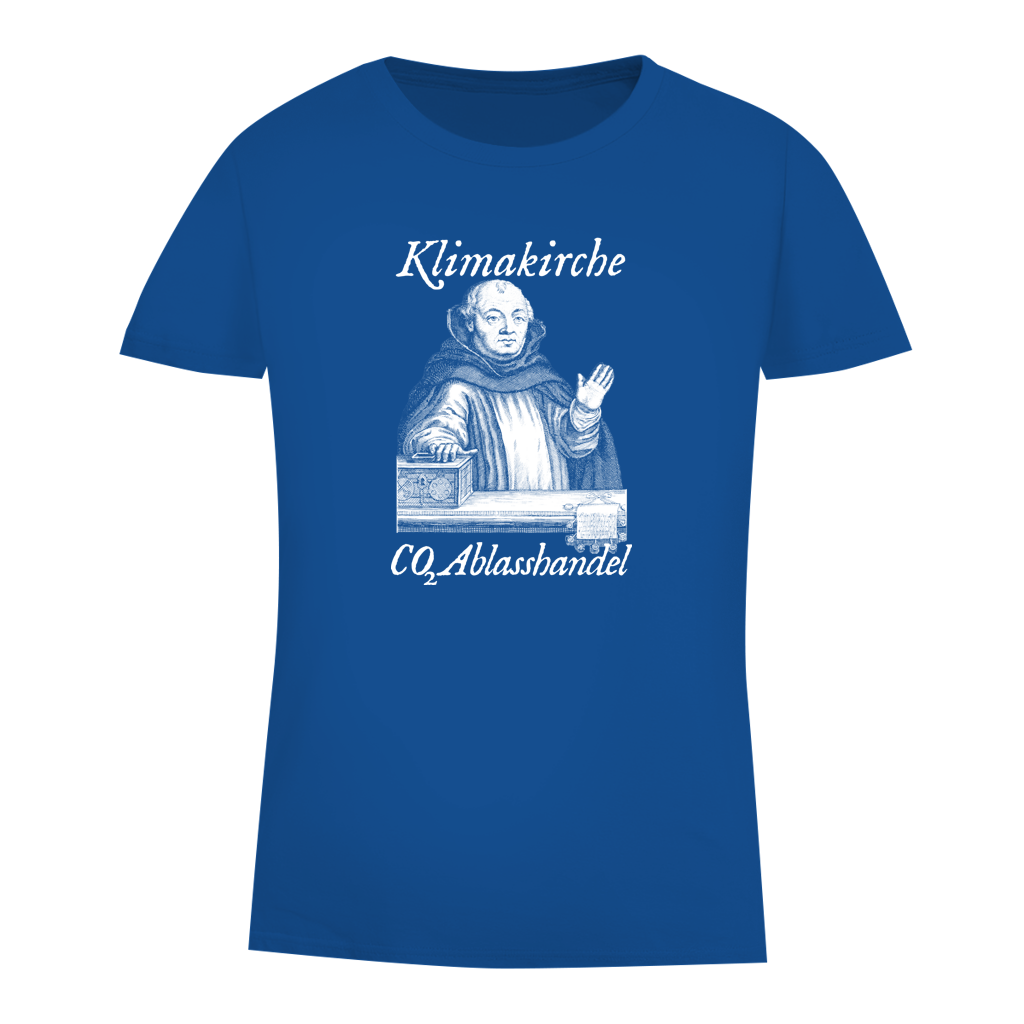 Damen Premium Bio T-Shirt Klimakirche CO2 Ablasshandel