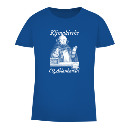Damen Premium Bio T-Shirt Klimakirche CO2 Ablasshandel