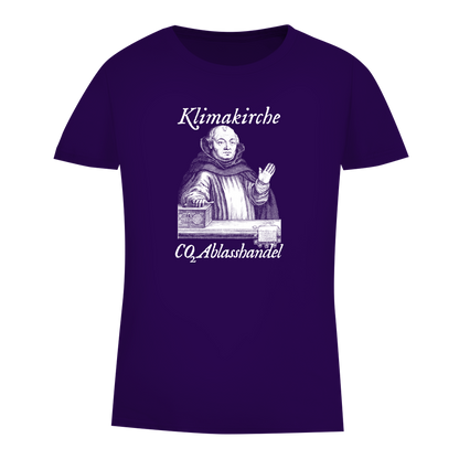 Damen Premium Bio T-Shirt Klimakirche CO2 Ablasshandel