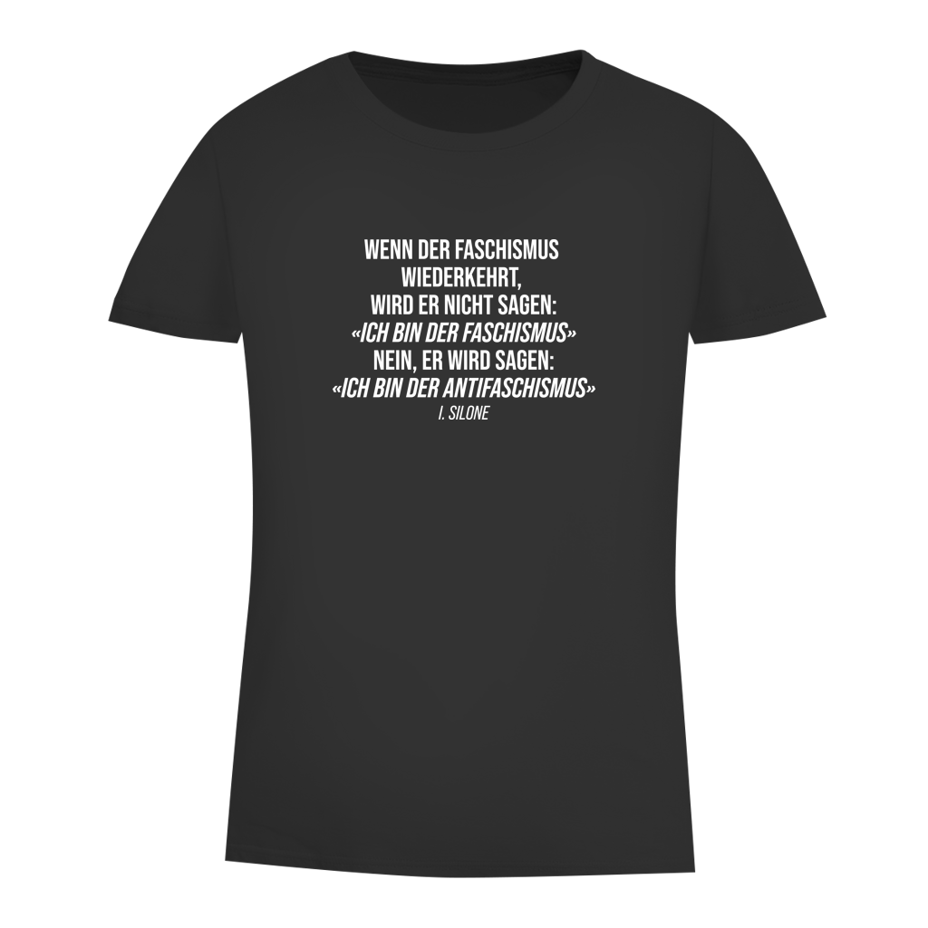 Damen Premium Bio T-Shirt Wenn der Faschismus wiederkehrt - I. Silone Zitat