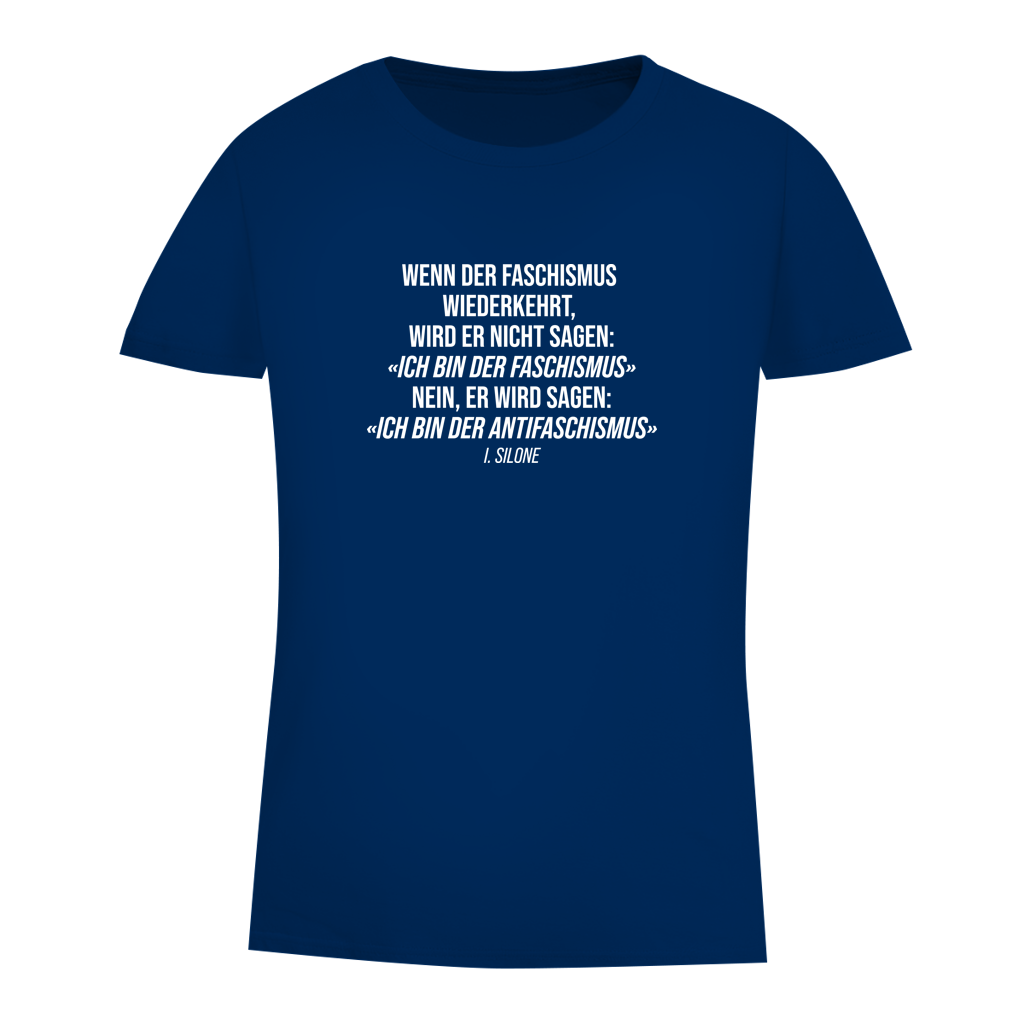Damen Premium Bio T-Shirt Wenn der Faschismus wiederkehrt - I. Silone Zitat