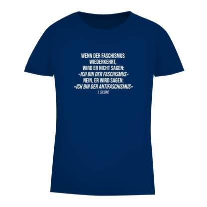 Damen Premium Bio T-Shirt Wenn der Faschismus wiederkehrt - I. Silone Zitat
