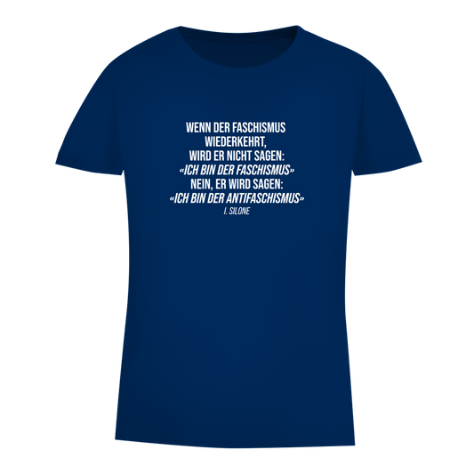 Damen Premium Bio T-Shirt Wenn der Faschismus wiederkehrt - I. Silone Zitat