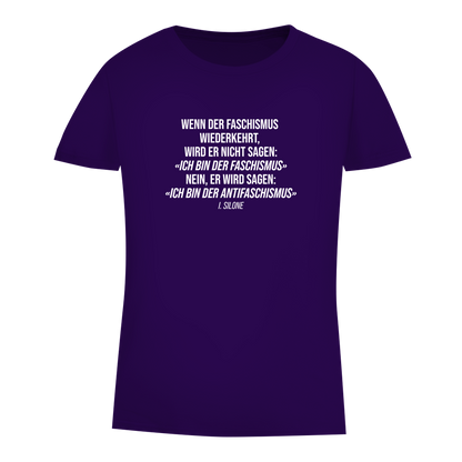 Damen Premium Bio T-Shirt Wenn der Faschismus wiederkehrt - I. Silone Zitat