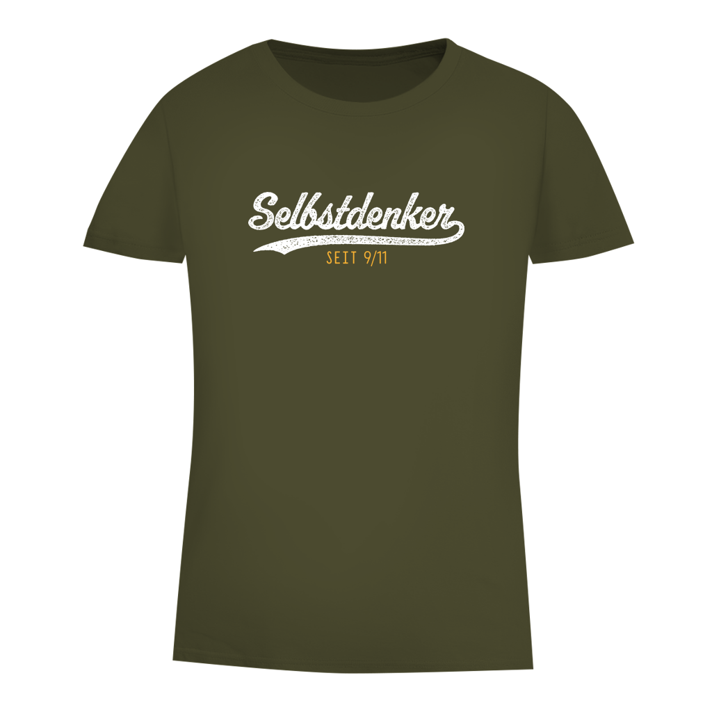 Damen Premium Bio T-Shirt Selbstdenker seit 9/11