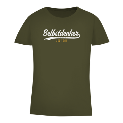 Damen Premium Bio T-Shirt Selbstdenker seit 9/11