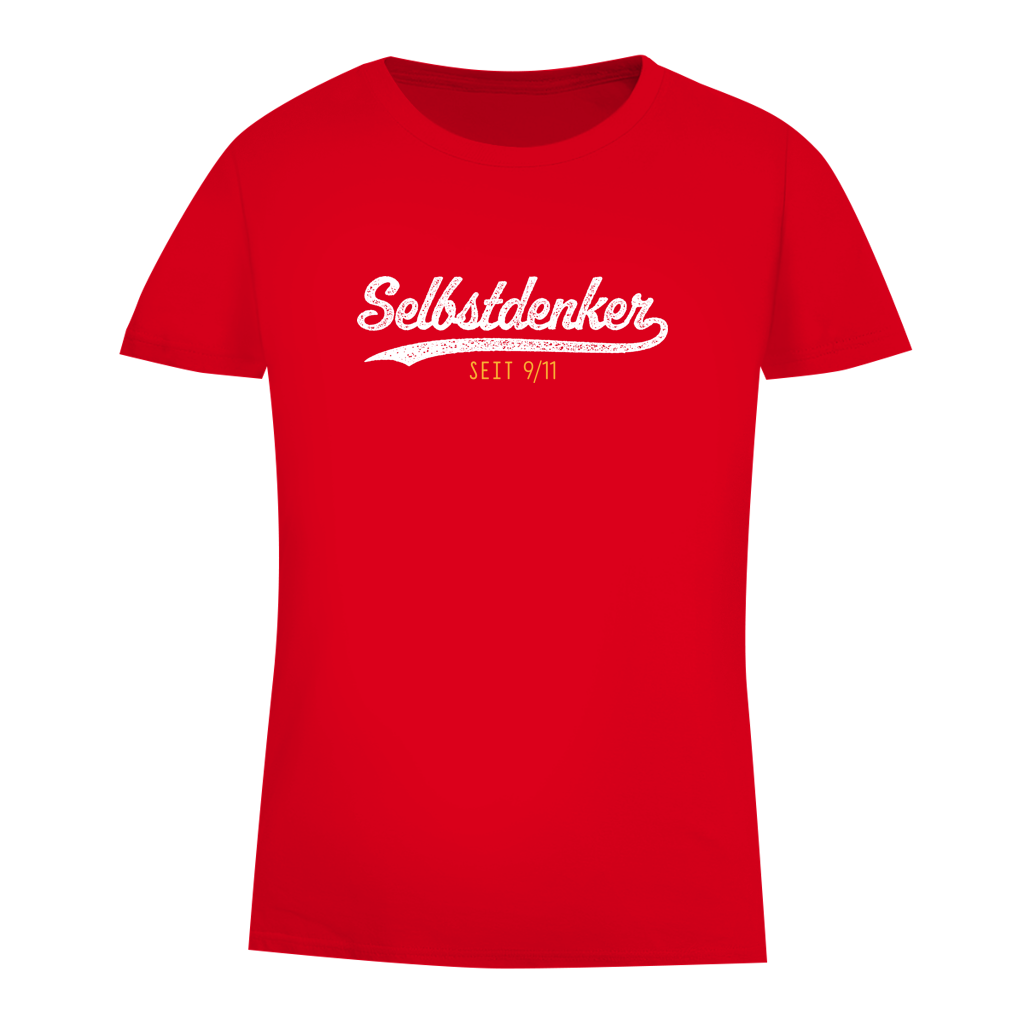 Damen Premium Bio T-Shirt Selbstdenker seit 9/11