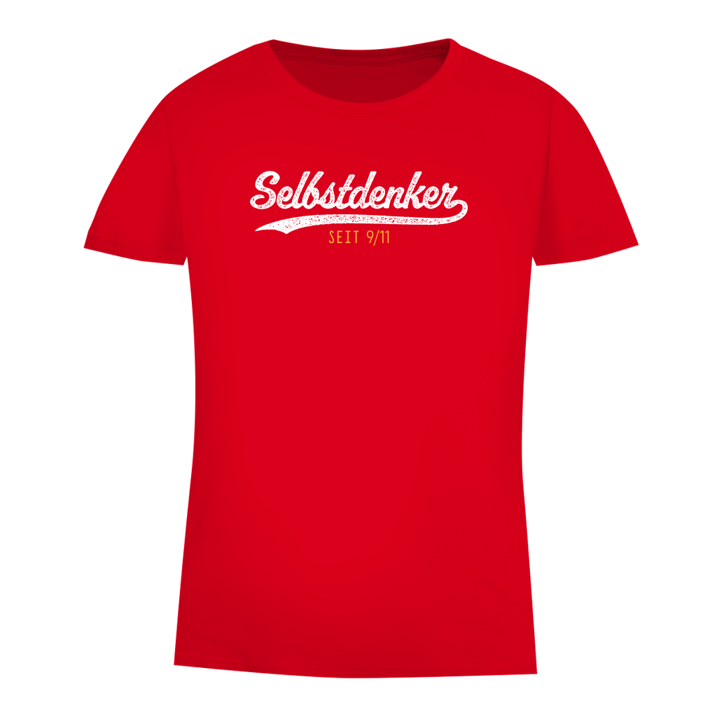 Damen Premium Bio T-Shirt Selbstdenker seit 9/11
