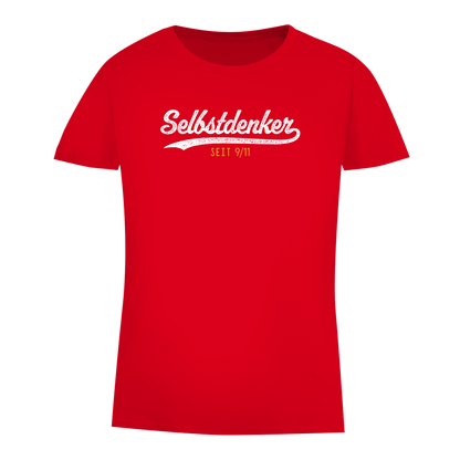 Damen Premium Bio T-Shirt Selbstdenker seit 9/11