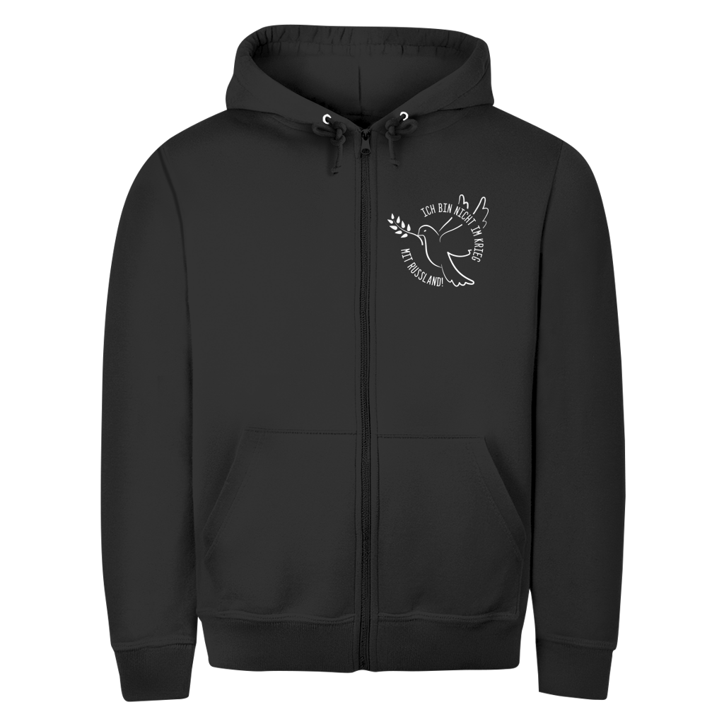 Unisex Zipper Hoodie Ich bin nicht im Krieg mit Russland!