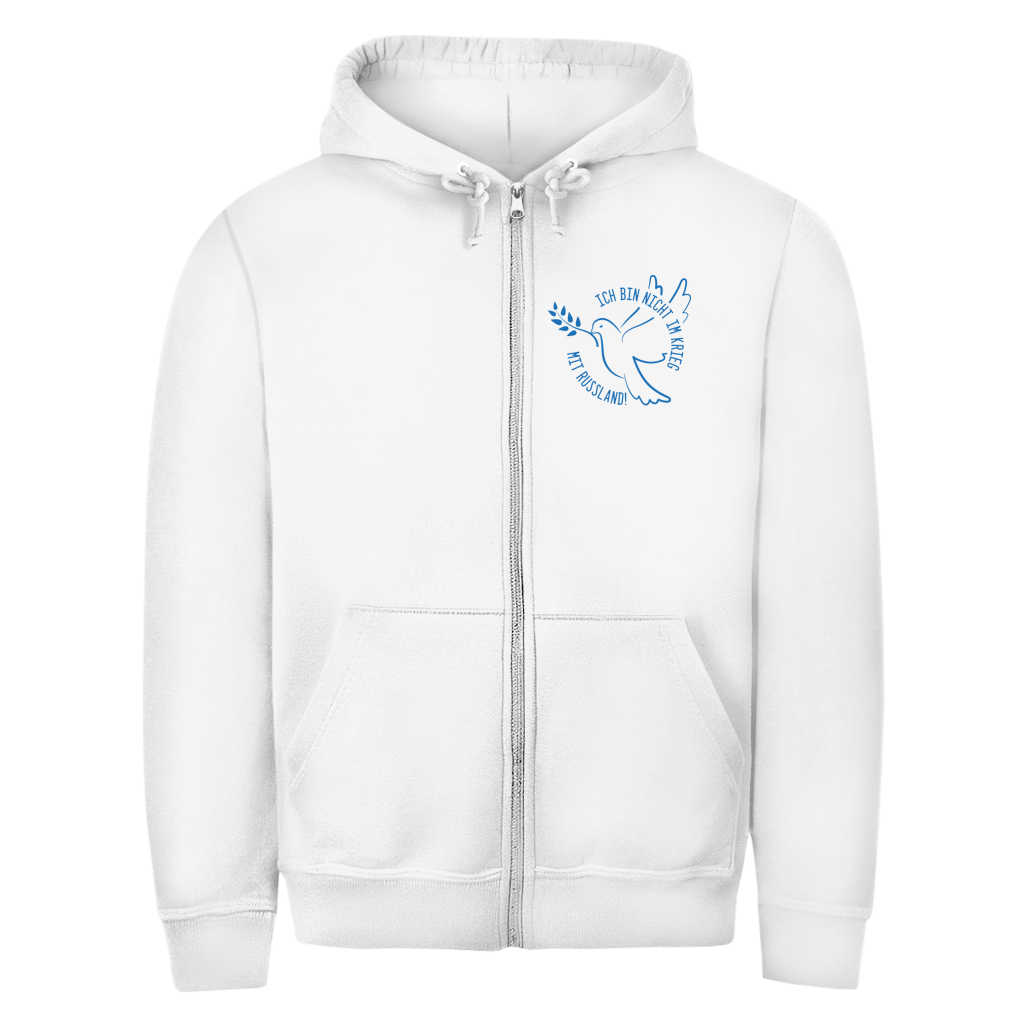 Unisex Zipper Hoodie Ich bin nicht im Krieg mit Russland!
