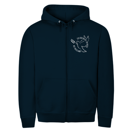Unisex Zipper Hoodie Ich bin nicht im Krieg mit Russland!